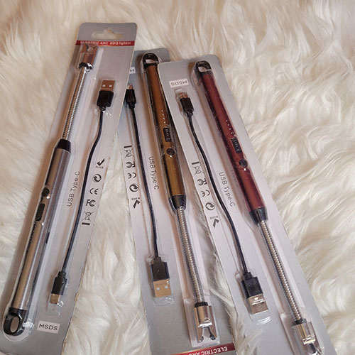 Rechargeable-Lighter-(3k) Rechargeable Electric Lighter – Flameless USB Arc Lighter for Cooking, Candles & Outdoor Use - Image 1