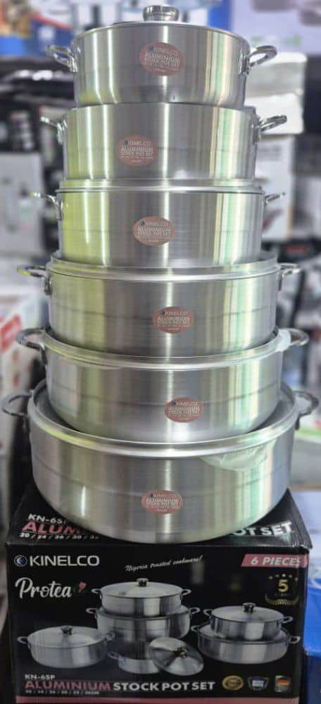 IMG-20260617-WA0014 Kinelco 6pcs stock aluminum nonstick pot - Image 1