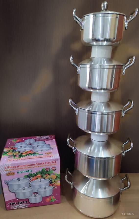 IMG-20260617-WA0016 5 piece aluminum stock pot set - Image 1